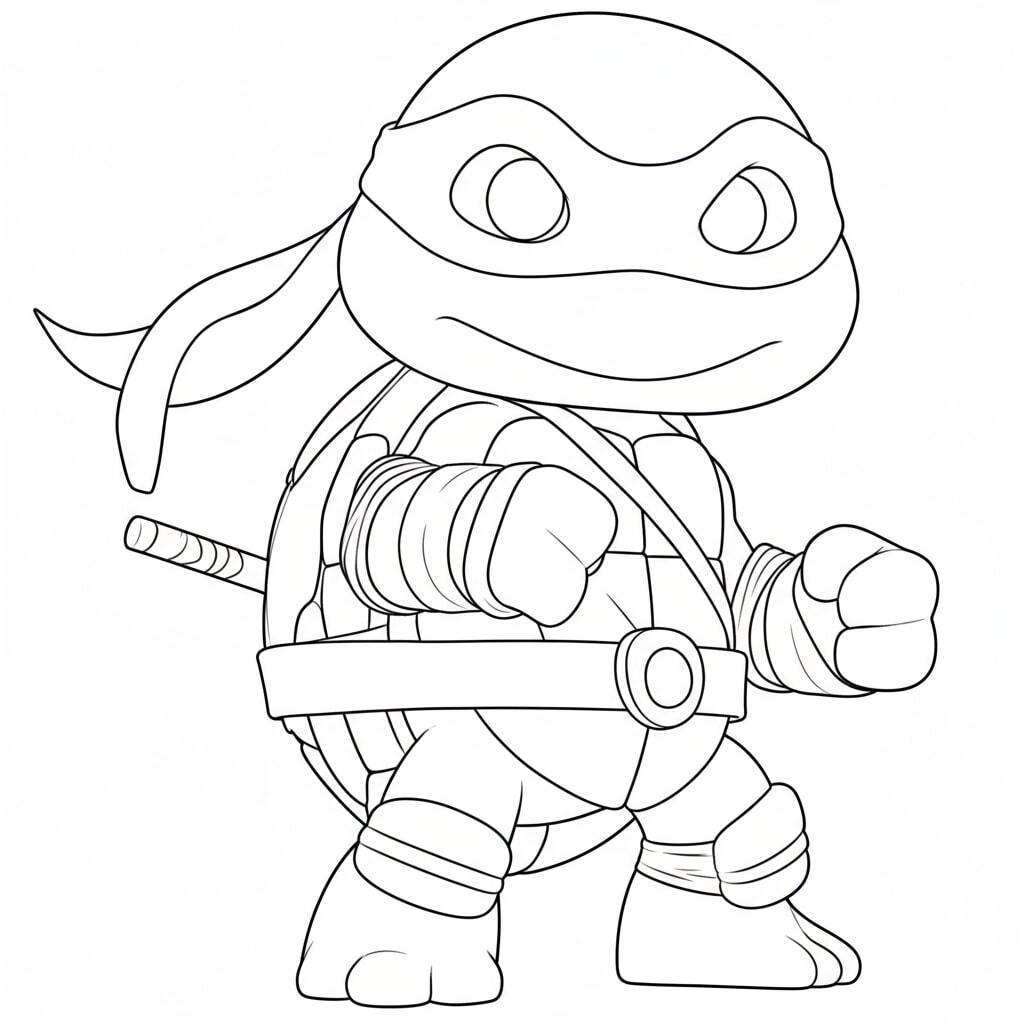The Ninja Turtle Smiles Brightly