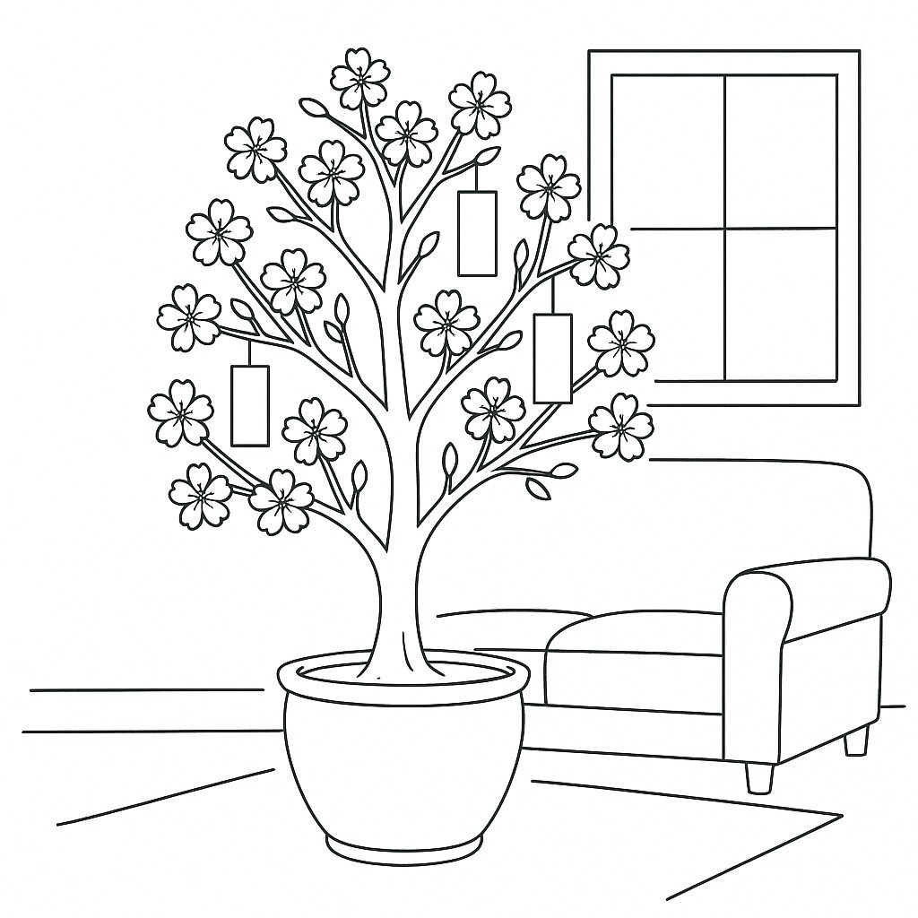 Indoor Tet Apricot Blossom Tree