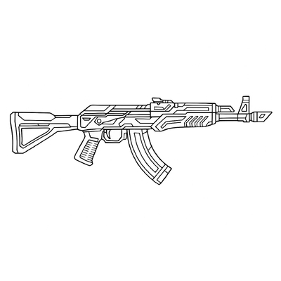 AK Gun Coloring Pages for Kids – Super Creative &amp; Cool 2026