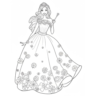 Barbie Dolls &amp; Princess Barbie Coloring Pages 2026 – Sparkling Sheets for Girls