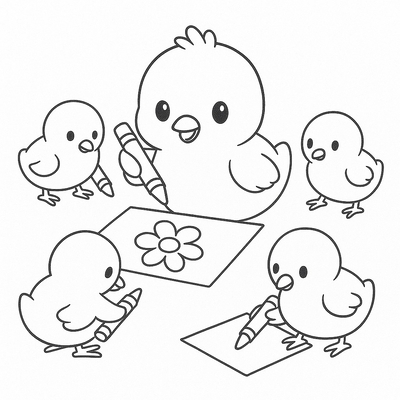 Chick Flock Coloring Pages for Kids to Learn and Create 2026