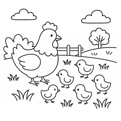 Chick Flock Coloring Pages for Kids to Learn and Create 2026