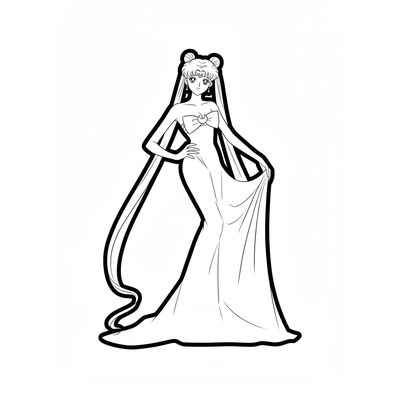 Crystal Sailor Moon Coloring Pages – Sparkling Sailor Moon Princess Artwork