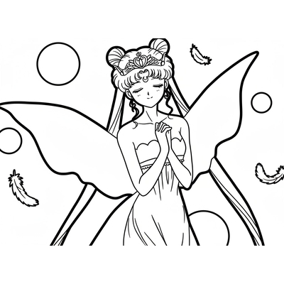 Crystal Sailor Moon Coloring Pages – Sparkling Sailor Moon Princess Artwork
