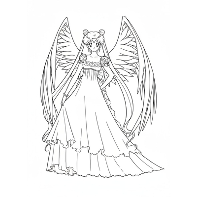 Crystal Sailor Moon Coloring Pages – Sparkling Sailor Moon Princess Artwork