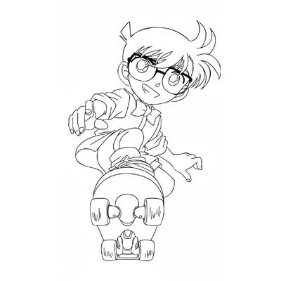 Detective Conan Coloring Pages – Perfect for Smart Boys