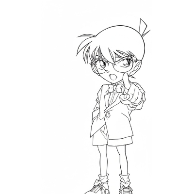 Detective Conan Coloring Pages – Perfect for Smart Boys