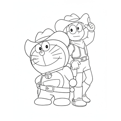 Doraemon and Nobita Coloring Pages 2026 – Cute Sheets for Kids Learning to Color