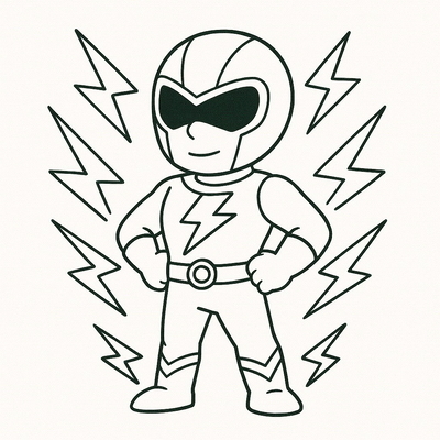 Electric Dragon Superhero Coloring Pages for Kids – Creative Fun 2026