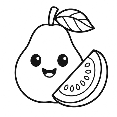 Guava Coloring Pages for Kids – Fun &amp; Creative Learning 2026