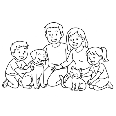 Meaningful Family Member Coloring Pages for Kids 2026