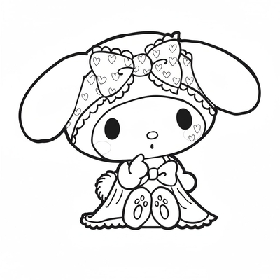 My Melody Coloring Pages 2026 – Super Cute Sheets for Girls