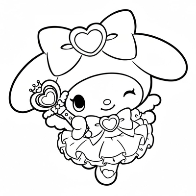 My Melody Coloring Pages 2026 – Super Cute Sheets for Girls