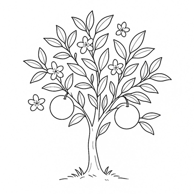 Orange Tree Coloring Pages for Kids to Spark Creativity and Learning 2026