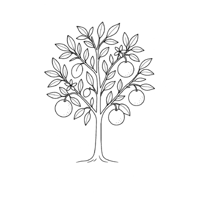 Orange Tree Coloring Pages for Kids to Spark Creativity and Learning 2026