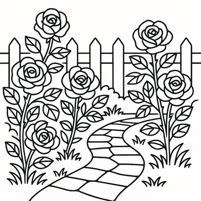 Rose Garden Coloring Pages for Kids to Inspire Creativity 2026