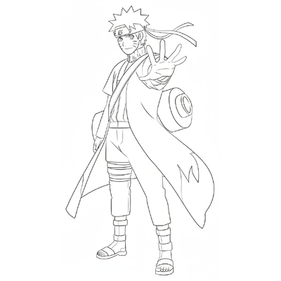 Six Paths Naruto Coloring Pages – Epic Nine-Tails Designs for Boys