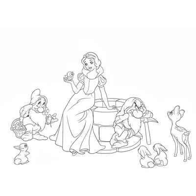Snow White Coloring Pages – A Fairy Tale Brought to Life with Color