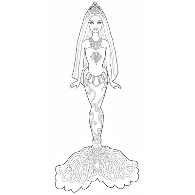 Sparkling Barbie Mermaid Coloring Pages Collection 2026