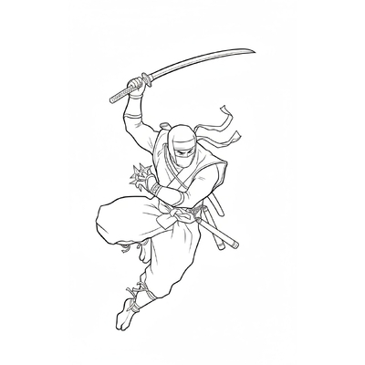 Super Cool Ninja Coloring Pages for Adventurous Boys
