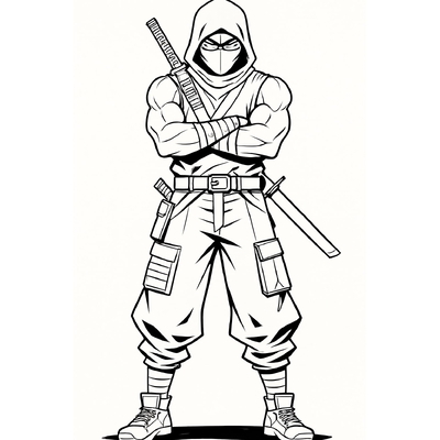 Super Cool Ninja Coloring Pages for Adventurous Boys