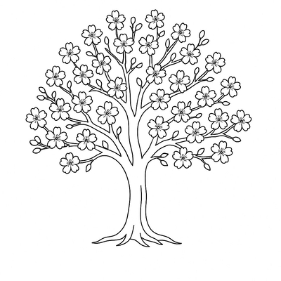 The Most Beautiful Apricot Blossom Tree Coloring Pages for Kids 2026