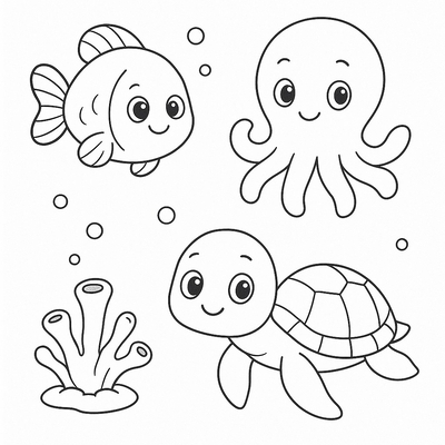Underwater Animal Coloring Pages for Kids to Inspire Creativity 2026