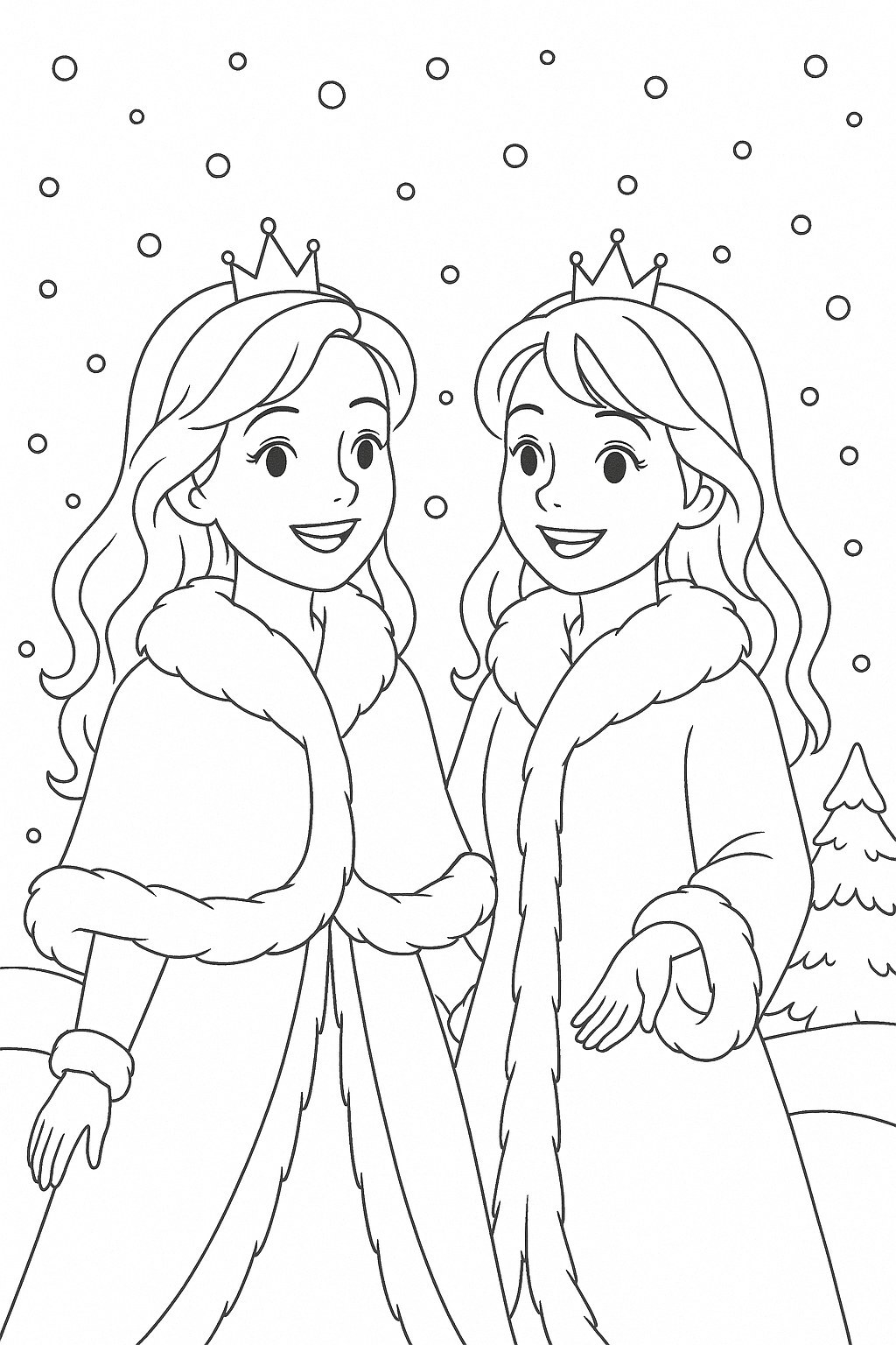 Winter Twin Princesses