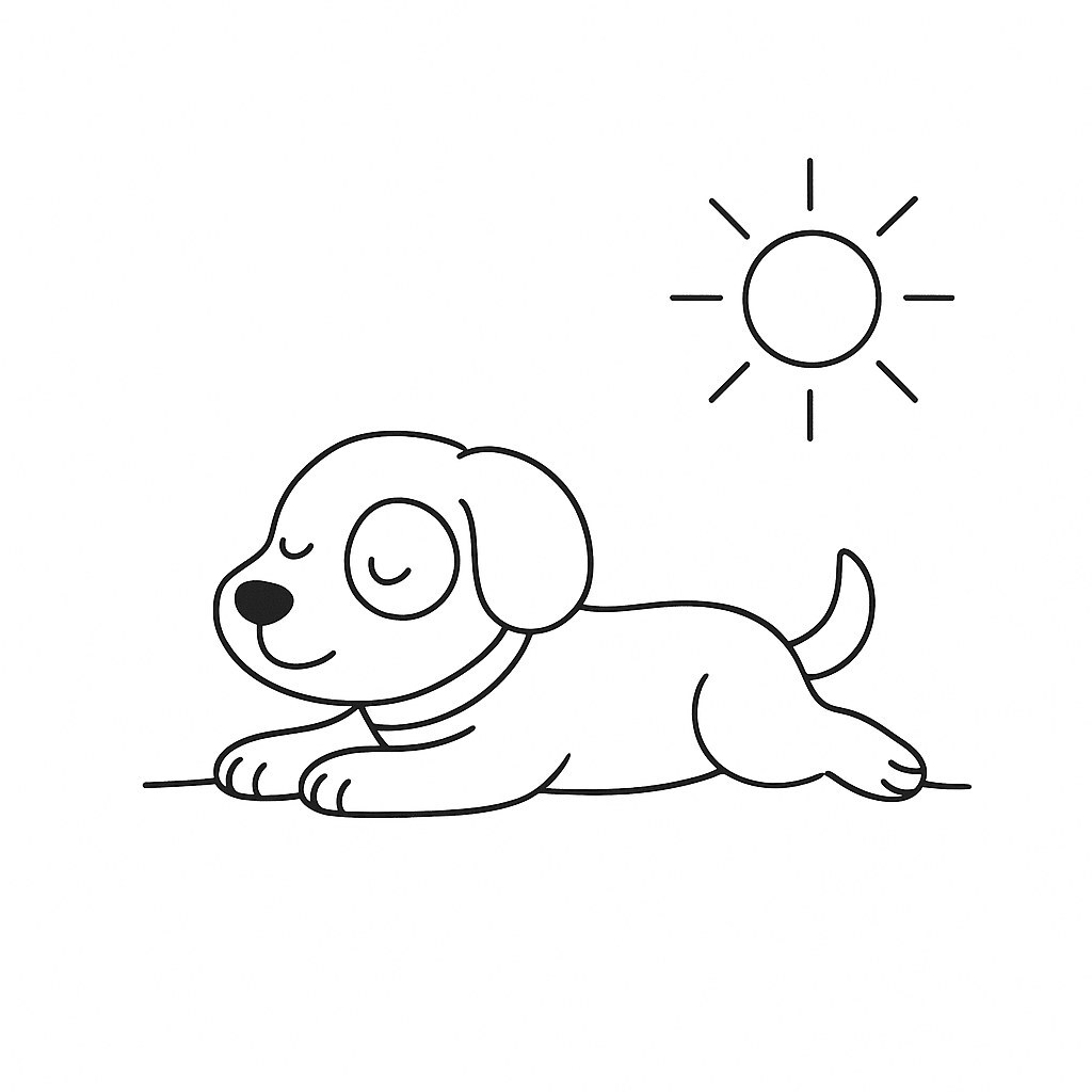 Puppy Sunbathing
