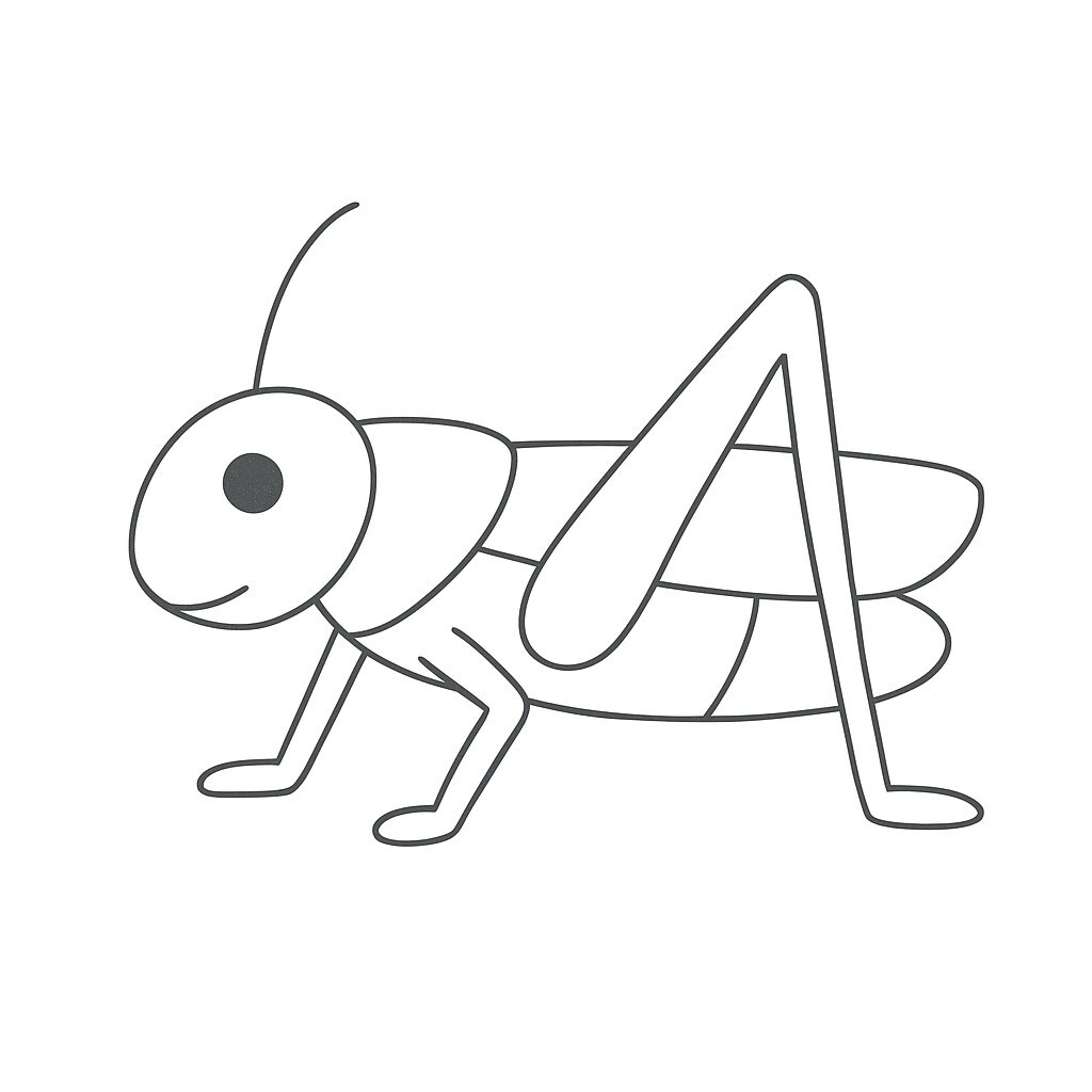 Simple Grasshopper for Preschoolers