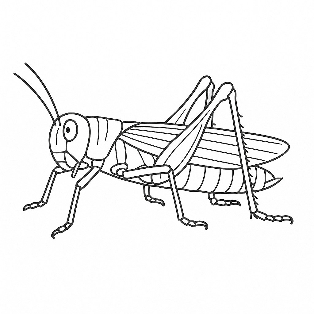 Biological Grasshopper Illustration