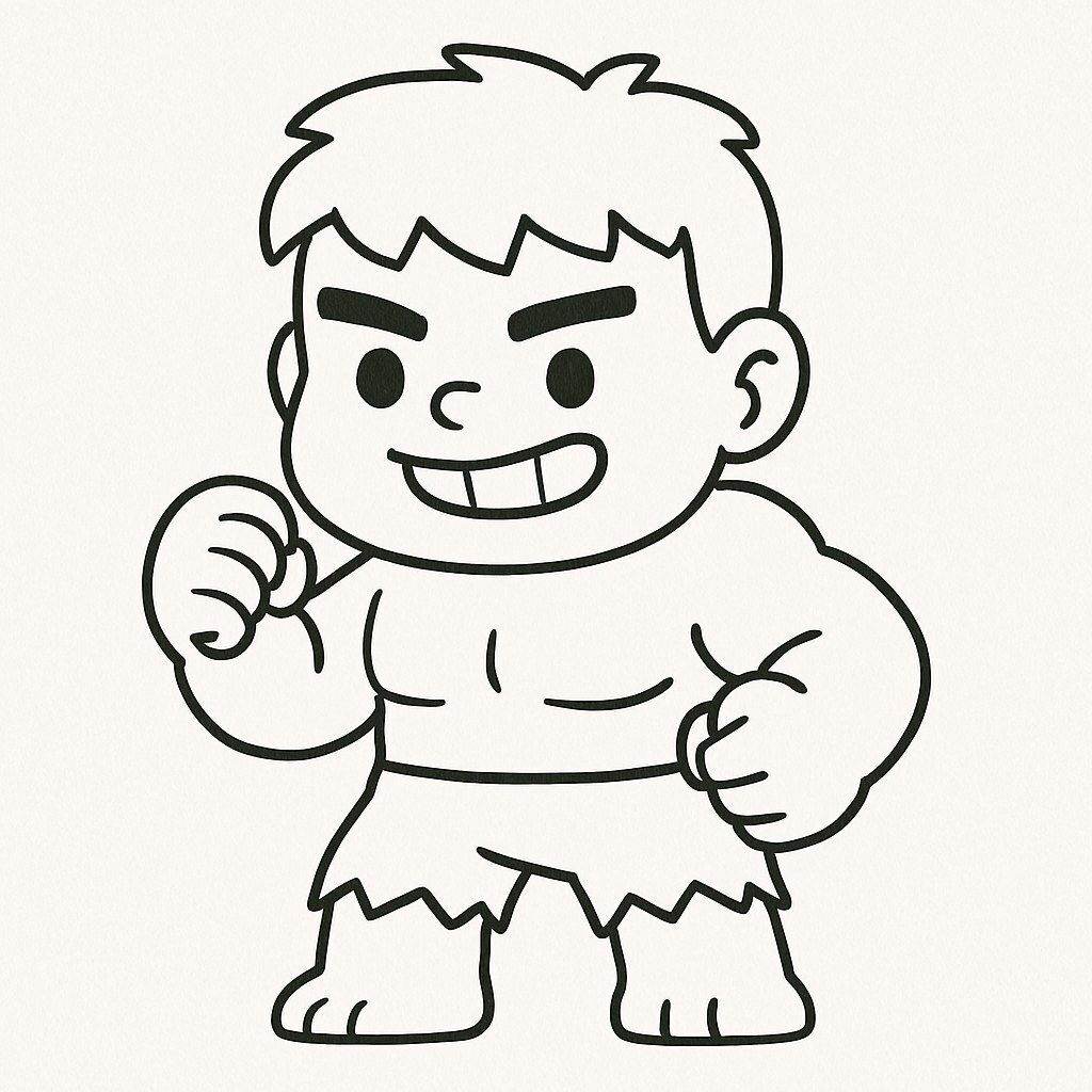 Cute Cartoon Hulk