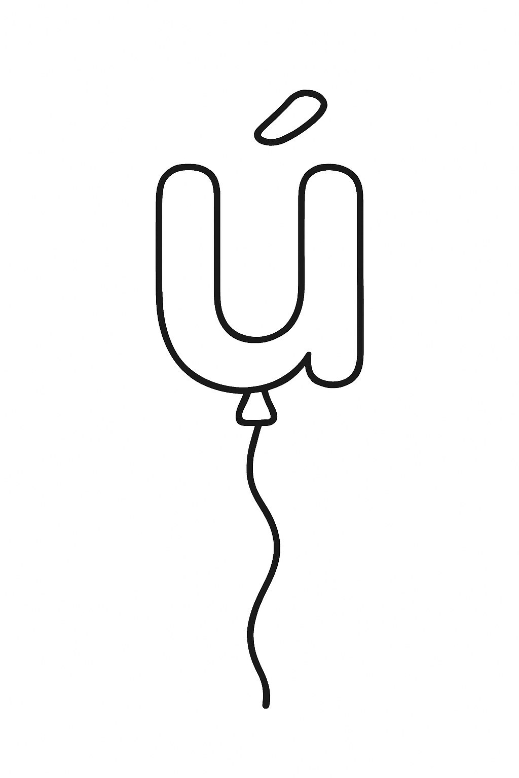 The Letter 'Ư' in Bubbles