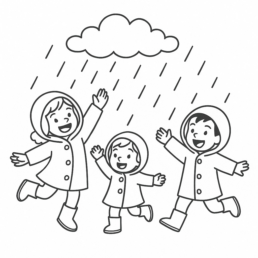 Children in the Rain
