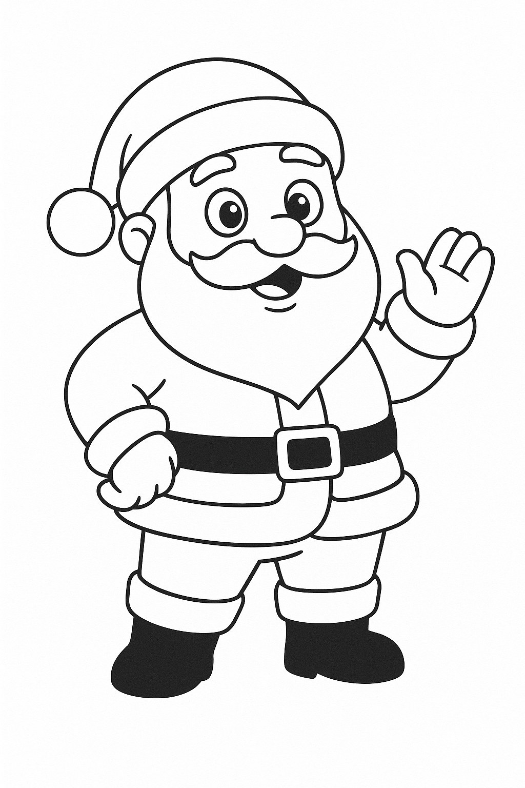 3D Cartoon-Style Santa Claus