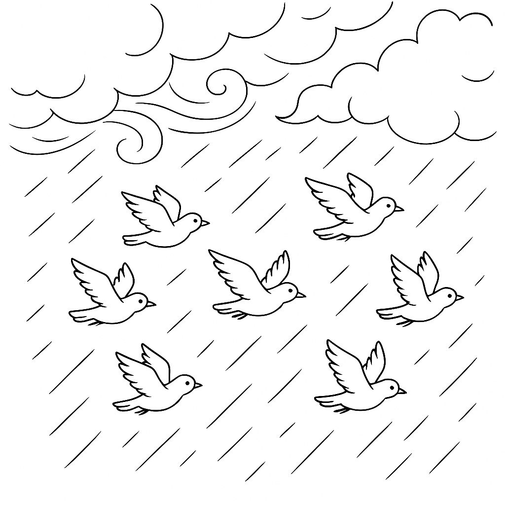 Storm and Migratory Birds