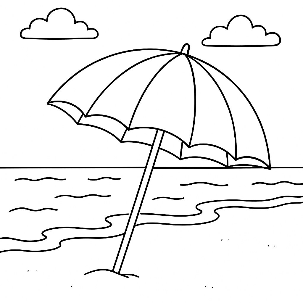 The Umbrella on the Beach