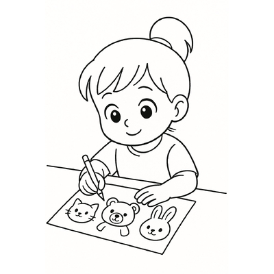 Bé Bún Coloring Practice – Cute and Creative Pages for Kids 2026