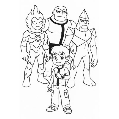 Ben Ten Coloring Pages for Kids 2026 – Easy-to-Color Ben10 Images