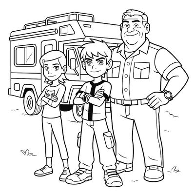 Ben Ten Coloring Pages for Kids 2026 – Easy-to-Color Ben10 Images