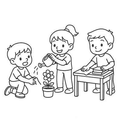 Coloring Pages About Kids and Friends for Children 2026