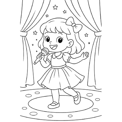 Coloring Pages of Kids as Singers – Creative and Fun Learning for Children 2026