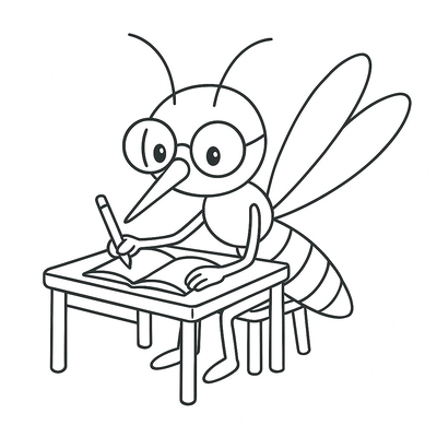 Cute Mosquito Coloring Pages for Kids 2026 – Free PDF