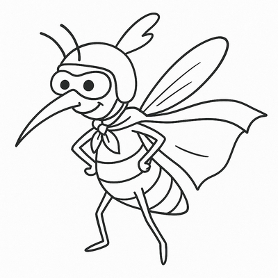 Cute Mosquito Coloring Pages for Kids 2026 – Free PDF