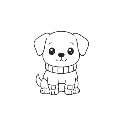 Cute Puppy Coloring Pages for Kids 2026