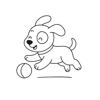Cute Puppy Coloring Pages for Kids 2026