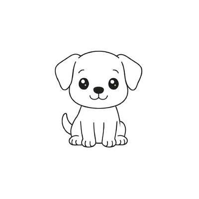 Cute Puppy Coloring Pages for Kids 2026