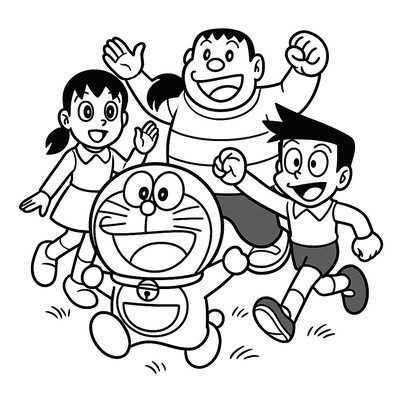 Doraemon and Dorami Coloring Pages for Kids – Creative Fun 2026