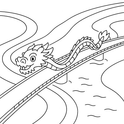 Dragon Bridge (Da Nang) Coloring Pages for Kids to Inspire Creativity 2026