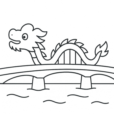 Dragon Bridge (Da Nang) Coloring Pages for Kids to Inspire Creativity 2026